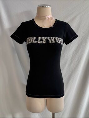 Y2K Hollywood Glitter Baby Tee